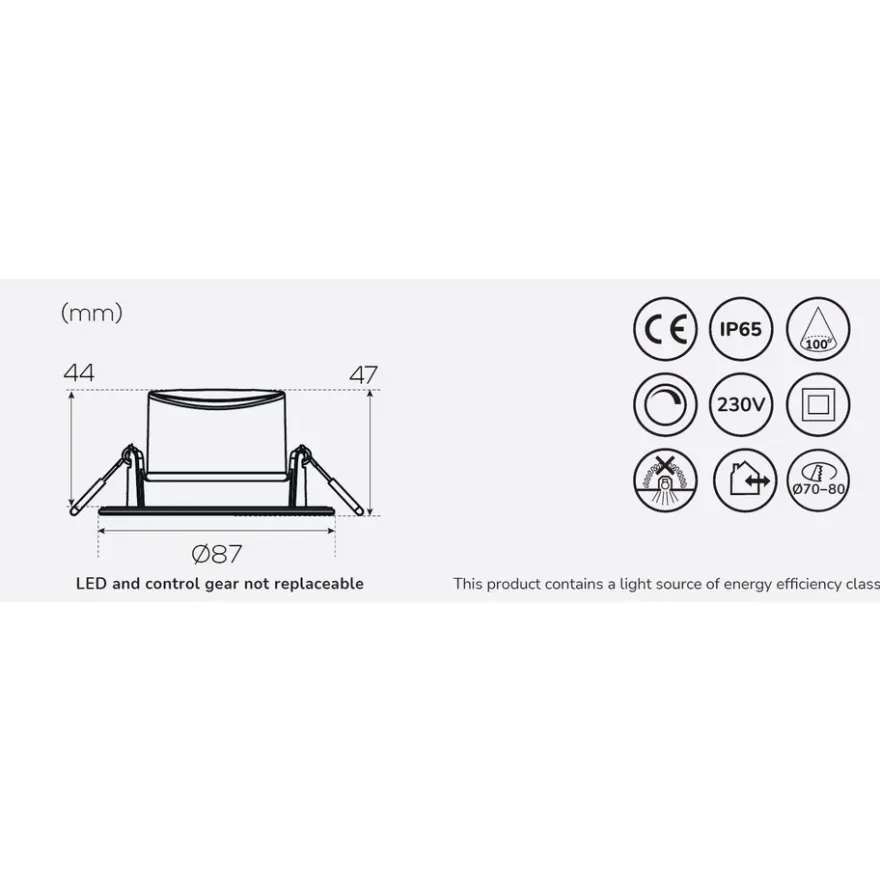 Llitt Doris LED Downlight 230V 1-pack