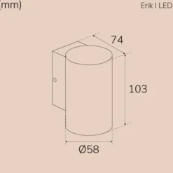 Llitt Erik I Väggarmatur LED
