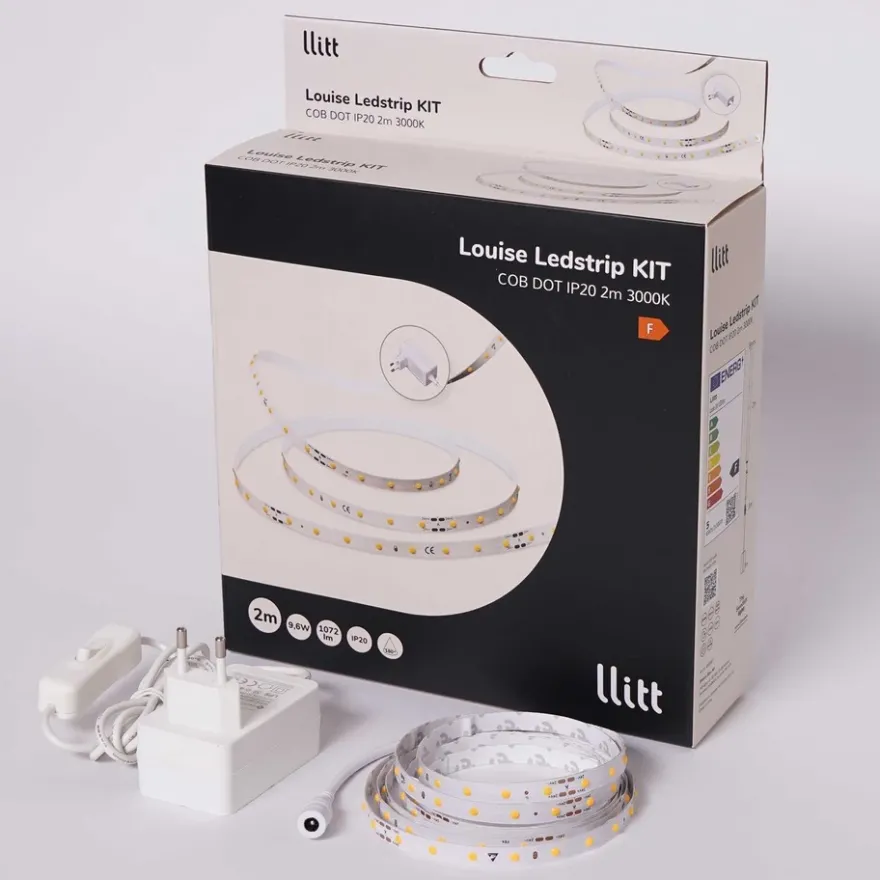 Llitt Louise Ledstrip KIT COB DOT IP20 2m