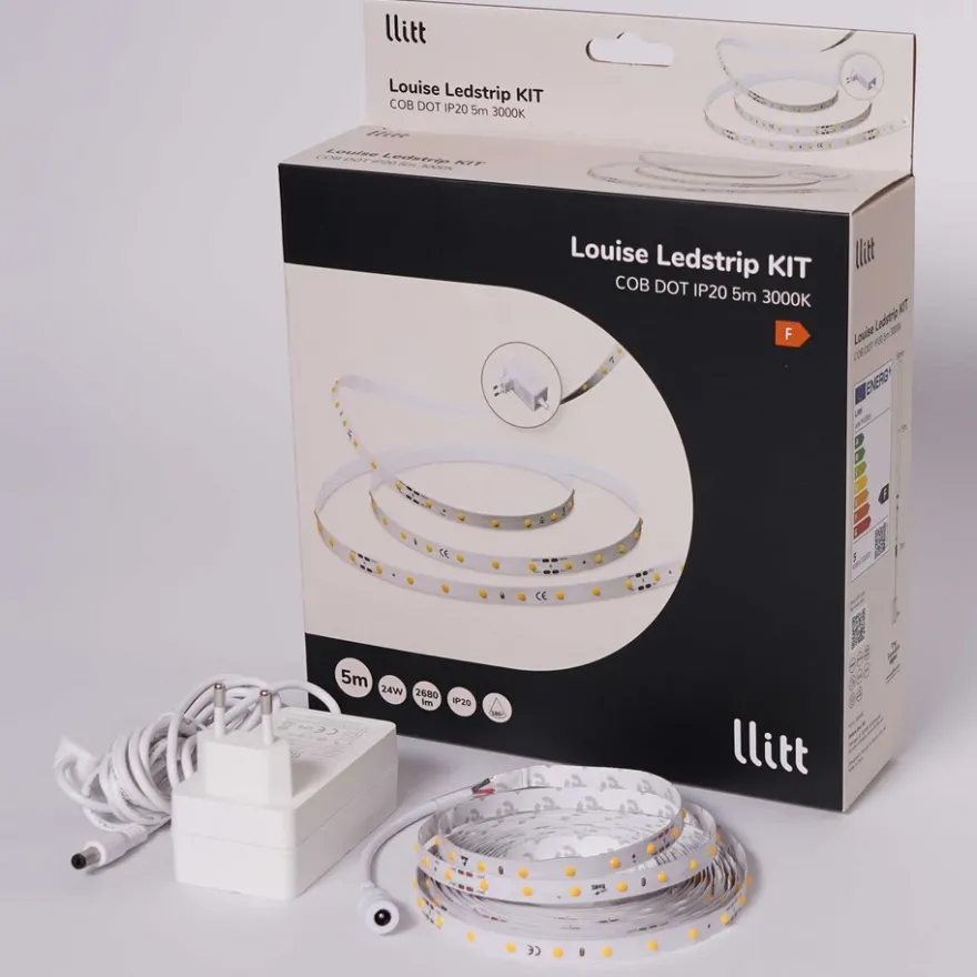 Llitt Louise Ledstrip KIT COB DOT IP20 5m
