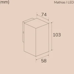 Llitt Mathias I Väggarmatur LED