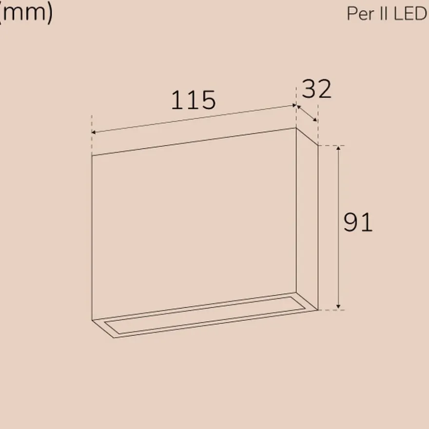 Llitt Per II Väggarmatur LED