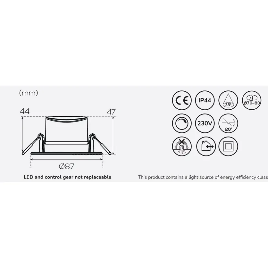 Llitt Sara LED Downlight 230V 1-pack