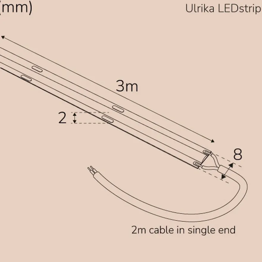 Llitt Ulrika Ledstrip COB IP20 3m