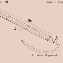 Llitt Ulrika Ledstrip COB IP20 6m