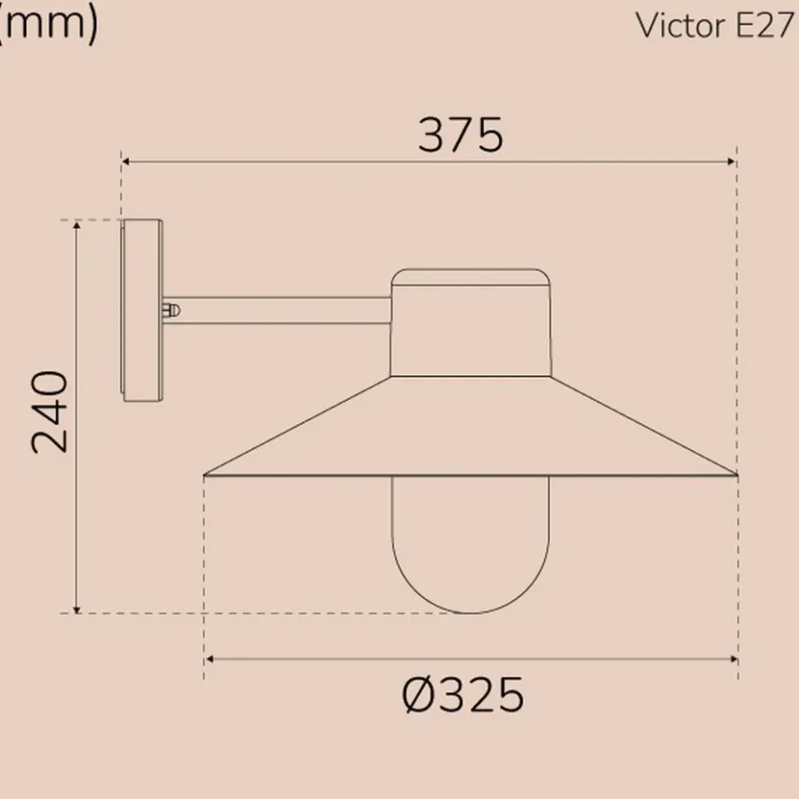 Llitt Victor Väggarmatur E27