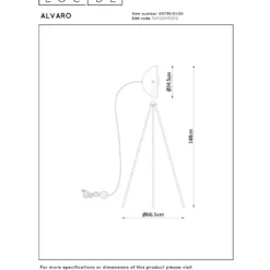 Lucide Alvaro Golvlampa