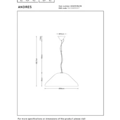 Lucide Andres 56 Pendel E27