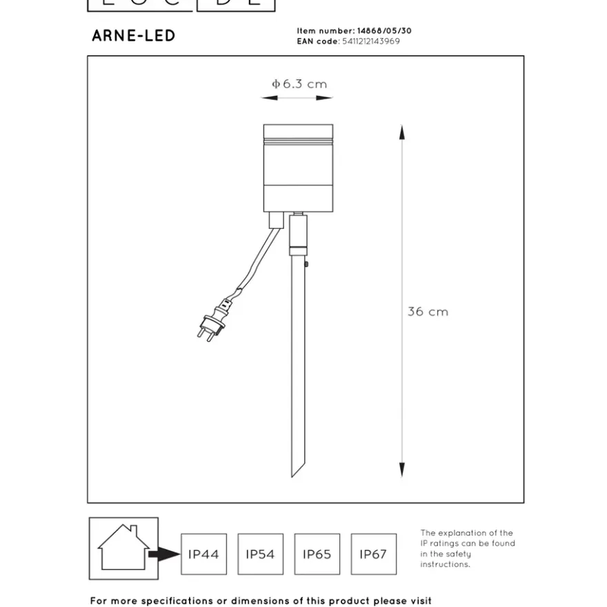 Lucide Arne LED Markspotlight