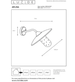 Lucide Aruba Stallykta E27 Rostbrun