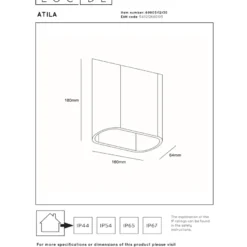 Lucide Atila Vägglampa LED IP65