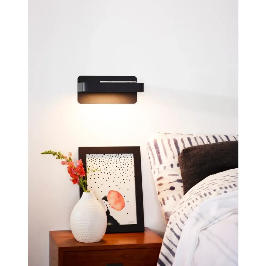 Lucide Atkin Vägglampa 5W LED med USB Laddare