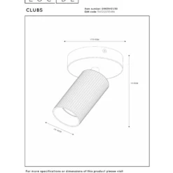 Lucide Clubs 1L Takspotlight GU10