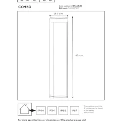 Lucide Combo 45 Pollare LED Svart