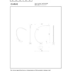 Lucide Curve Arc Golvlampa LED