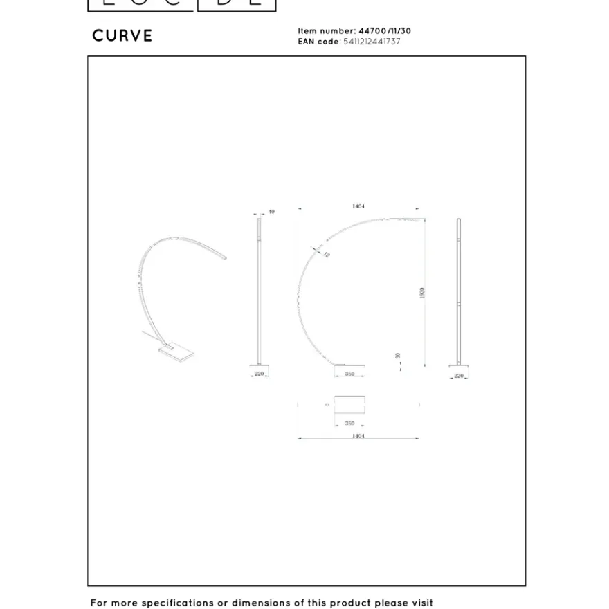 Lucide Curve Arc Golvlampa LED
