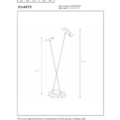 Lucide Duarte Golvlampa 2xG9