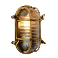Lucide Dudley Vägglampa IP65 Mässing
