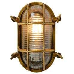 Lucide Dudley Vägglampa IP65 Mässing