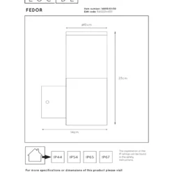 Lucide Fedor Vägglampa E27