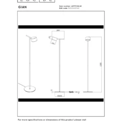 Lucide Gian Golvlampa LED