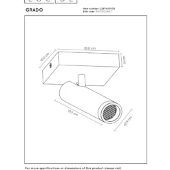 Lucide Grado 1L Takspotlight GU10 Mini