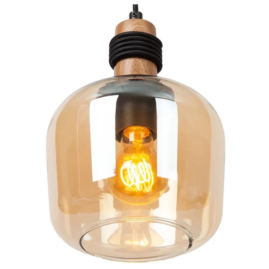 Lucide Ilona 3L Pendel Rak E27 Amber
