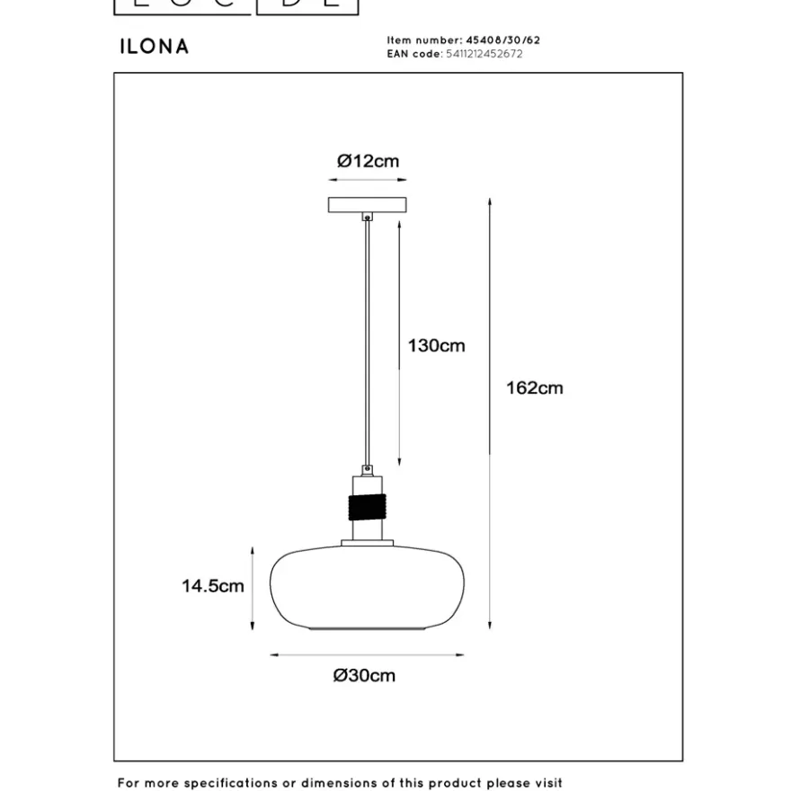 Lucide Ilona 30 Pendel E27 Amber
