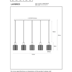 Lucide Lambres 5L Pendel E27