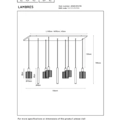Lucide Lambres 6L Pendel E27
