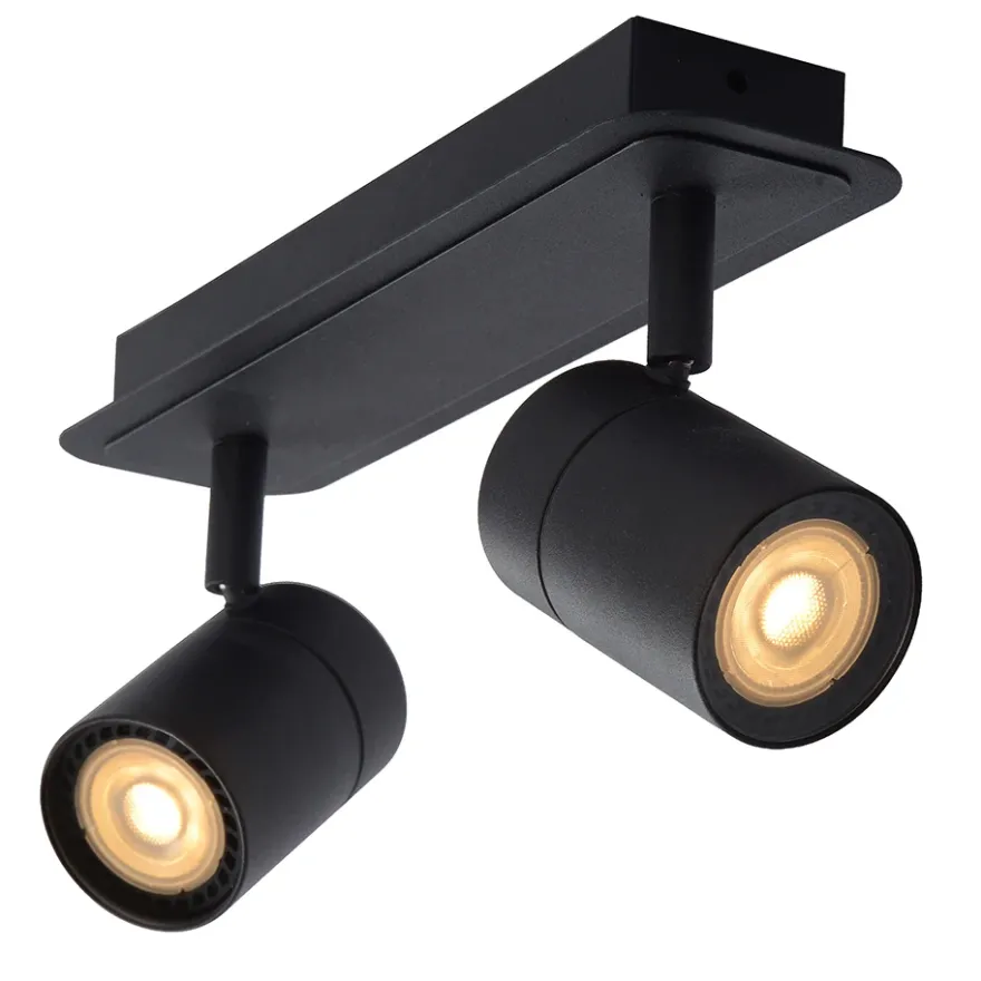 Lucide Lennert 2L Takspotlight IP44 Svart