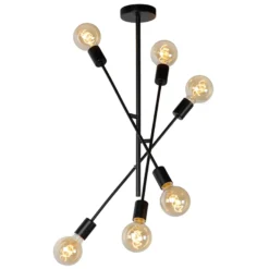 Lucide Lester Rak 6L Pendel Svart