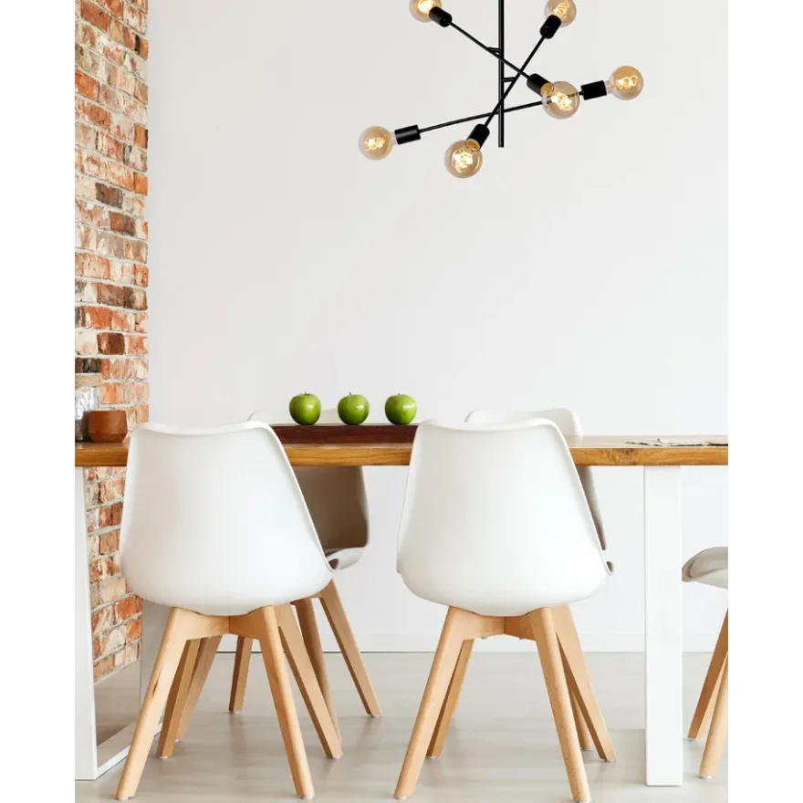 Lucide Lester Rak 6L Pendel Svart