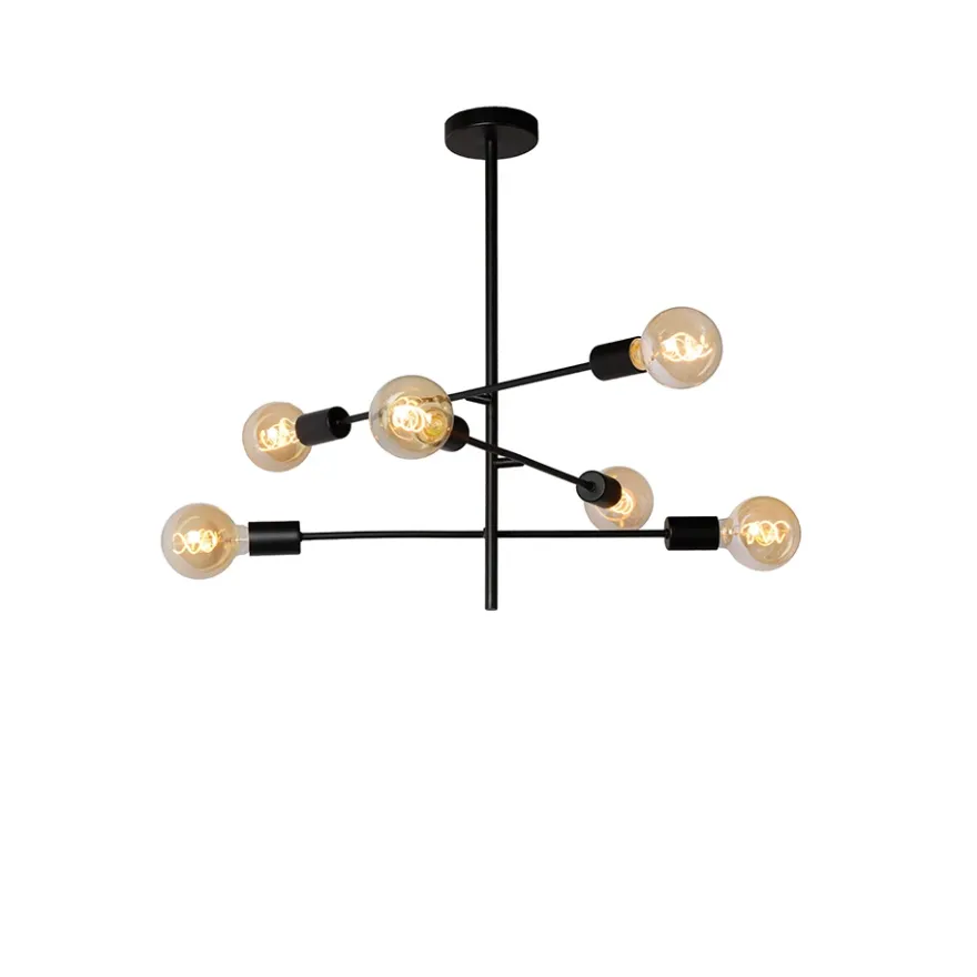 Lucide Lester Rak 6L Pendel Svart