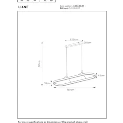 Lucide Liane 150 Pendel LED Rostbrun