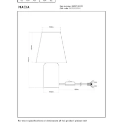 Lucide Macia Bordslampa E14