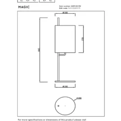 Lucide Magic Bordslampa E27