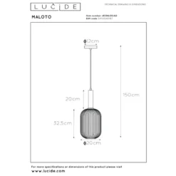 Lucide Maloto Pendel E27