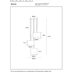 Lucide Maya 46 Pendel E27