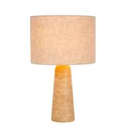 Lucide Nimue Bordslampa E27 Taupe/Travertine