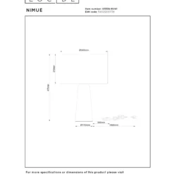 Lucide Nimue Bordslampa E27 Taupe/Travertine