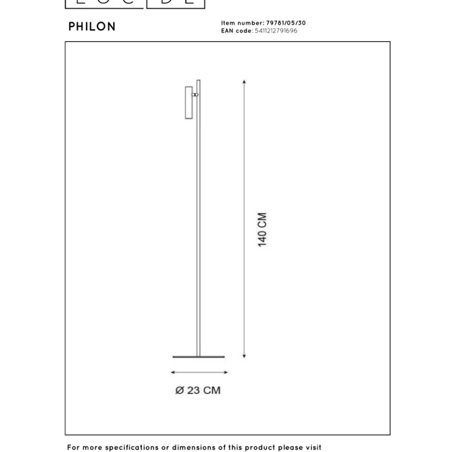 Lucide Philon 1L Golvlampa LED