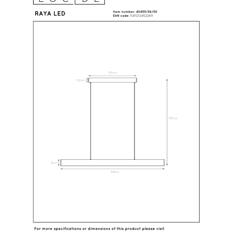Lucide Raya LED Pendel
