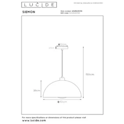 Lucide Siemon 40 Pendel