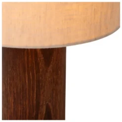 Lucide Tachina E27 Bordslampa Trä/Linne
