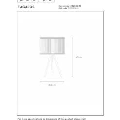 Lucide Tagalog Bordslampa E27