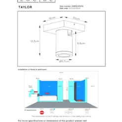 Lucide Taylor 1L Takspotlight GU10 IP44