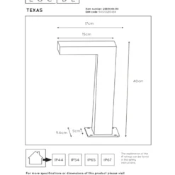 Lucide Texas 40 Pollare LED Antracit