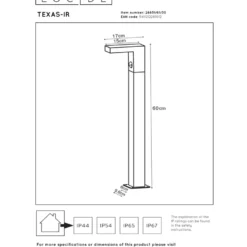 Lucide Texas 60 Pollare LED Sensor