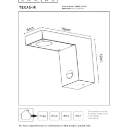 Lucide Texas Vägglampa LED Sensor Antracit